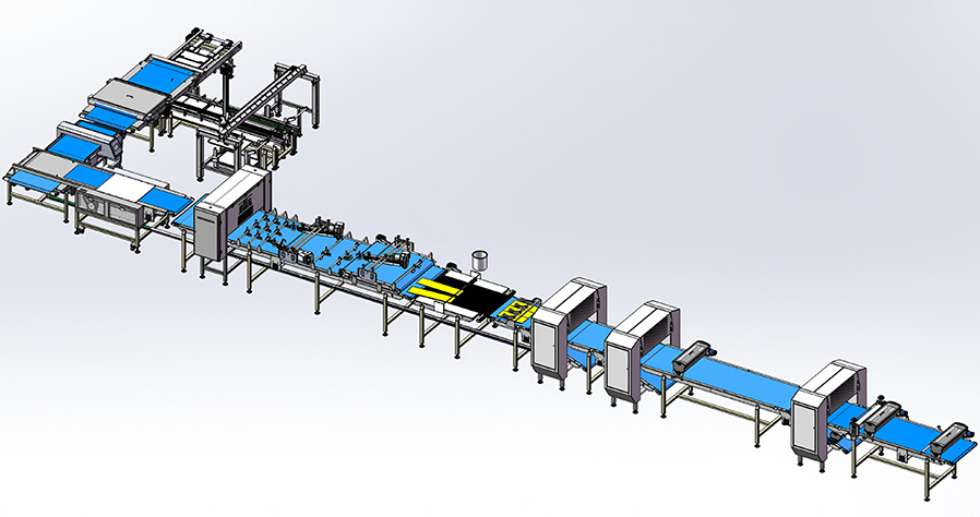 MGPP-1000 Automatic Laminating Puff Pastry forming production line